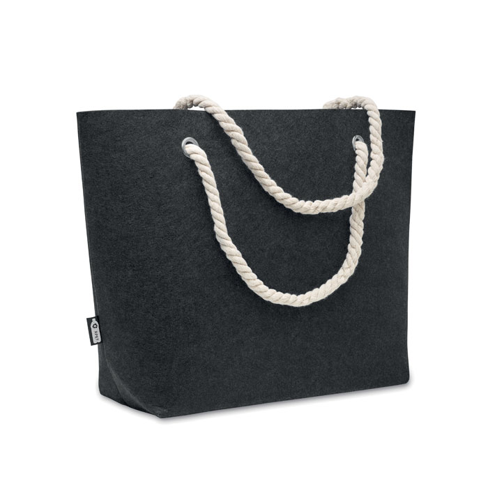 RPET felt beach bag - FELTSEA - stone grey