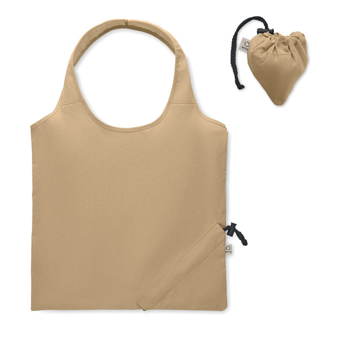 Foldable shopping bag 140 gr/m² - CARRIE COLOUR - khaki