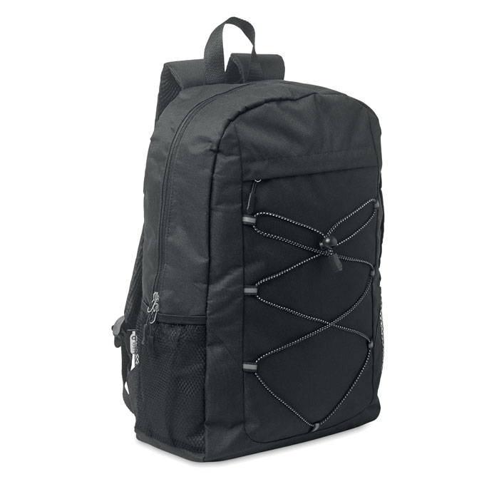 Rucksack 600D RPET Polyester - HIGE - schwarz