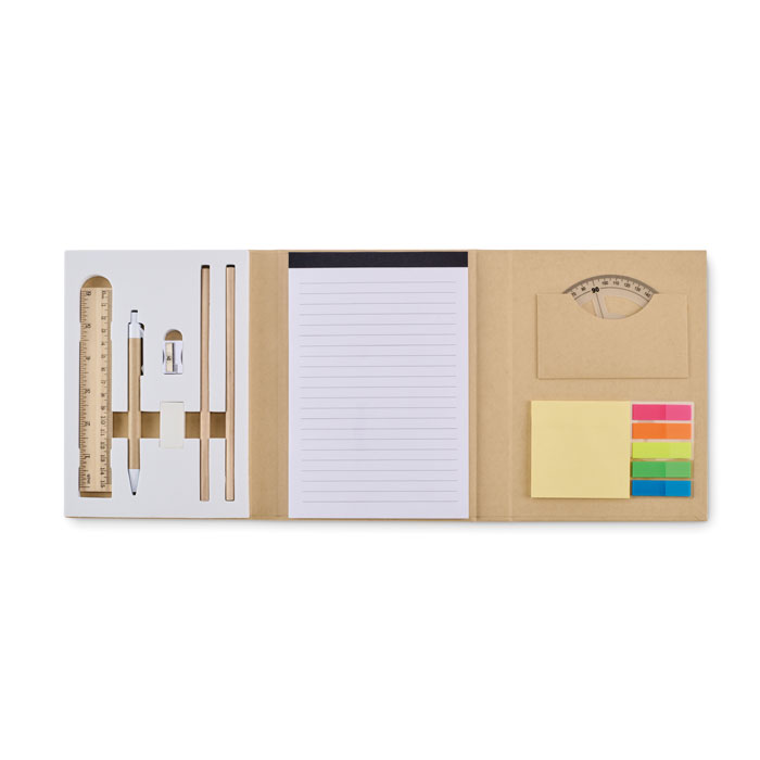 Stationary set with notepad - CENOTE - beige