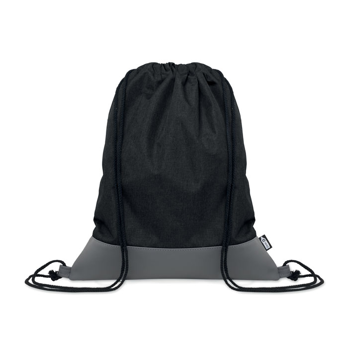 RPET PU drawstring bag 2 tone - LIBAG - black