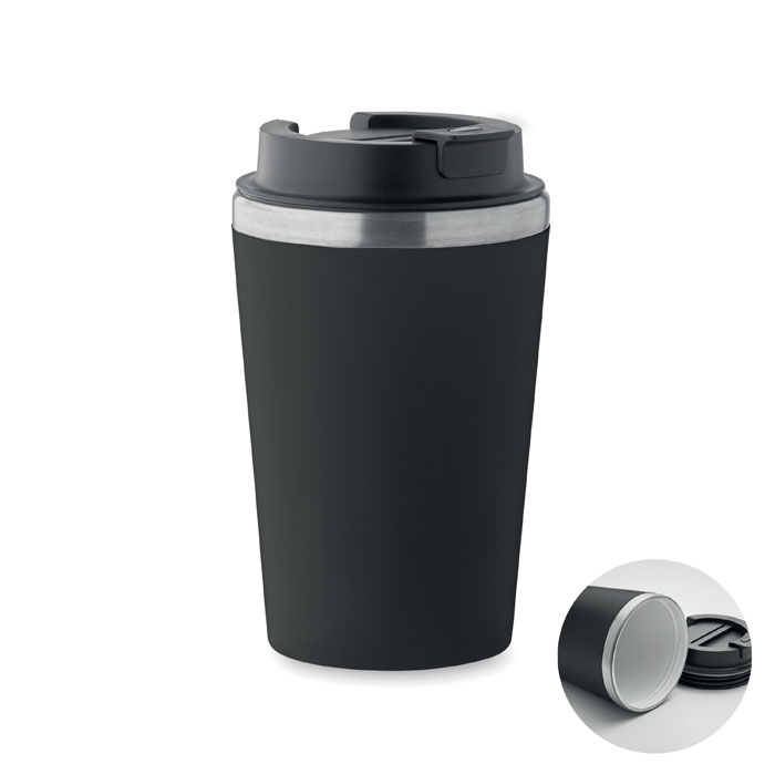 Doppelwandiger Becher 350 ml - BLERM - schwarz