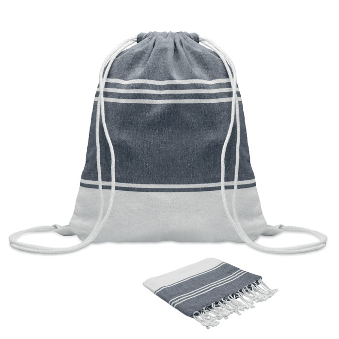 Hammam towel drawstring set - HAMMA - blue