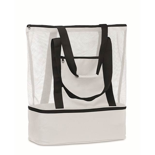 Síťovaná nákupní taška - MALLA - bílá