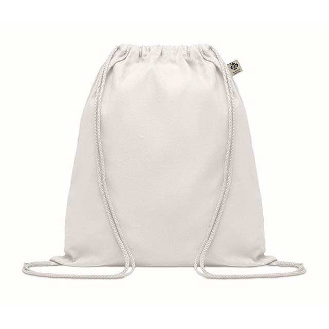 Stahovací batoh z bio bavlny - YUKI COLOUR - bílá