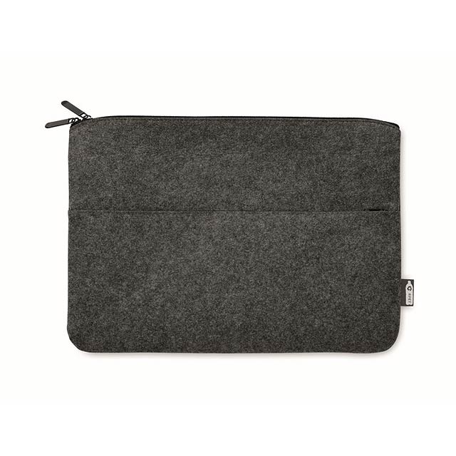 Taška na notebook z RPET plsti - TOPLO - tmavě šedá