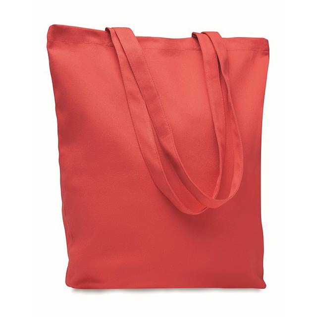 270g plátěná nákupní taška - RASSA COLOURED - červená