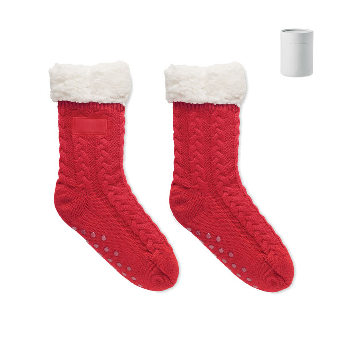 Pair of slipper sock M - CANICHIE - red