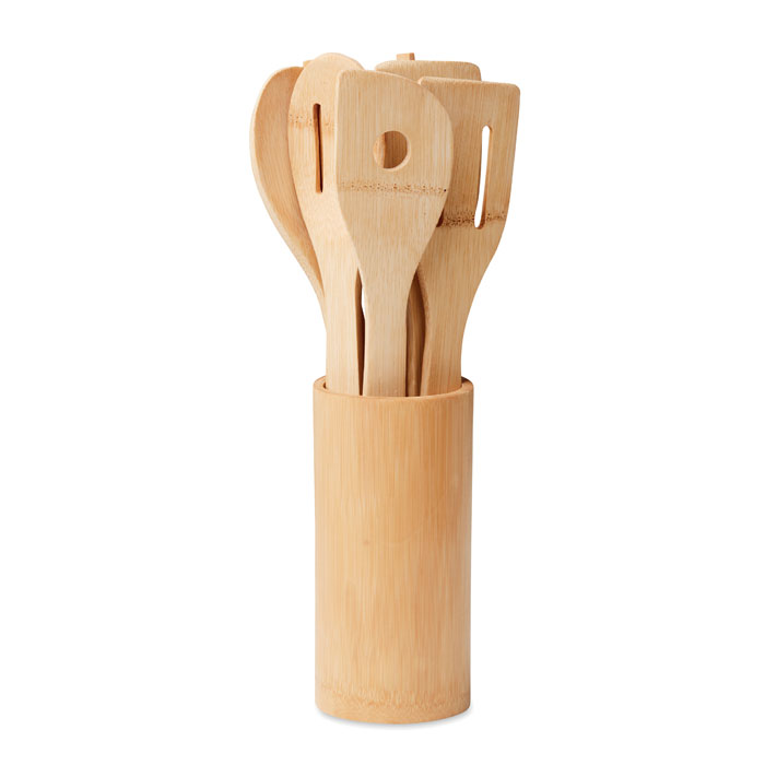 Küchenhelfer-Set Bambus - KYA - Holz