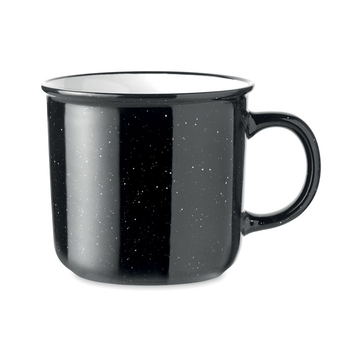 Ceramic vintage mug 400 ml - PIGA - black
