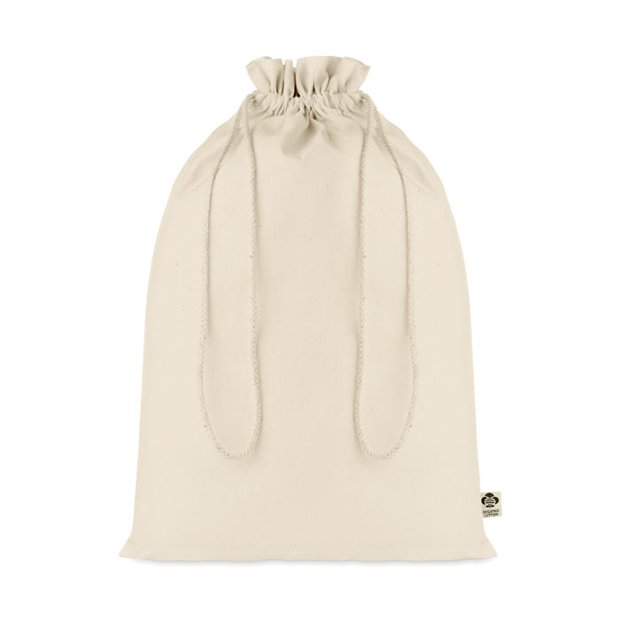 Large organic cotton gift bag - AMBER LARGE - beige