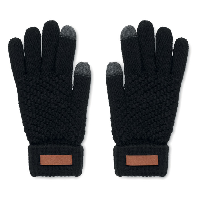 Rpet tactile gloves - TAKAI - black