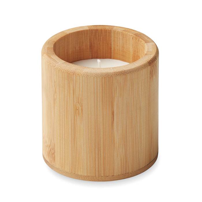 Svíčka v bambusovém držáku - GIZA - drevo