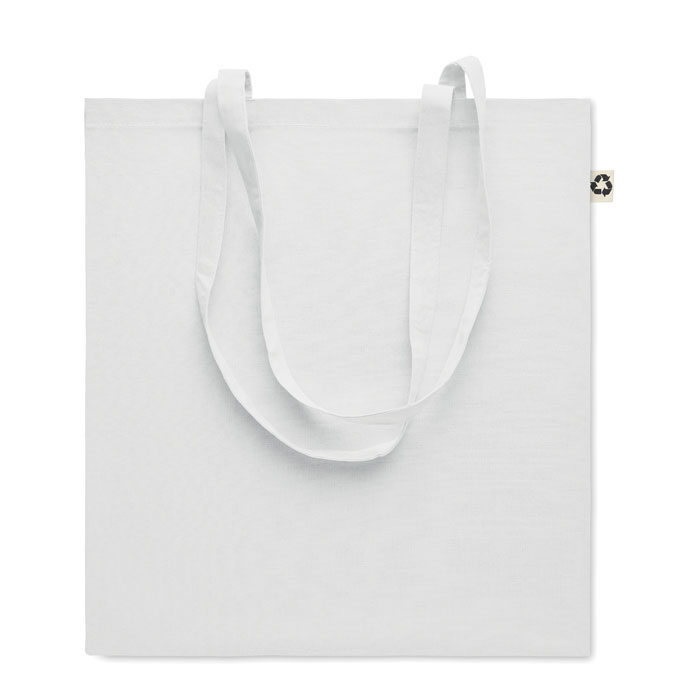 Recycled cotton shopping bag - ZOCO COLOUR - white