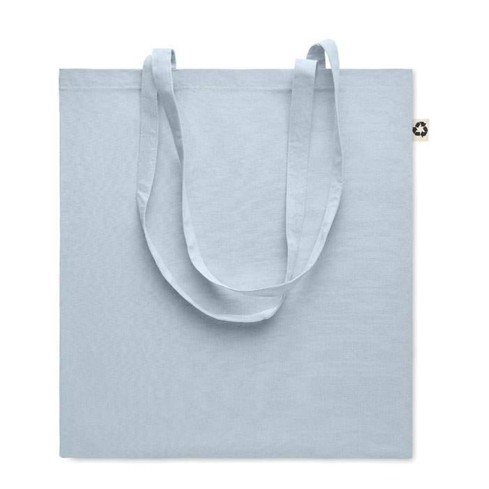 Recycled cotton shopping bag - ZOCO COLOUR - baby blue