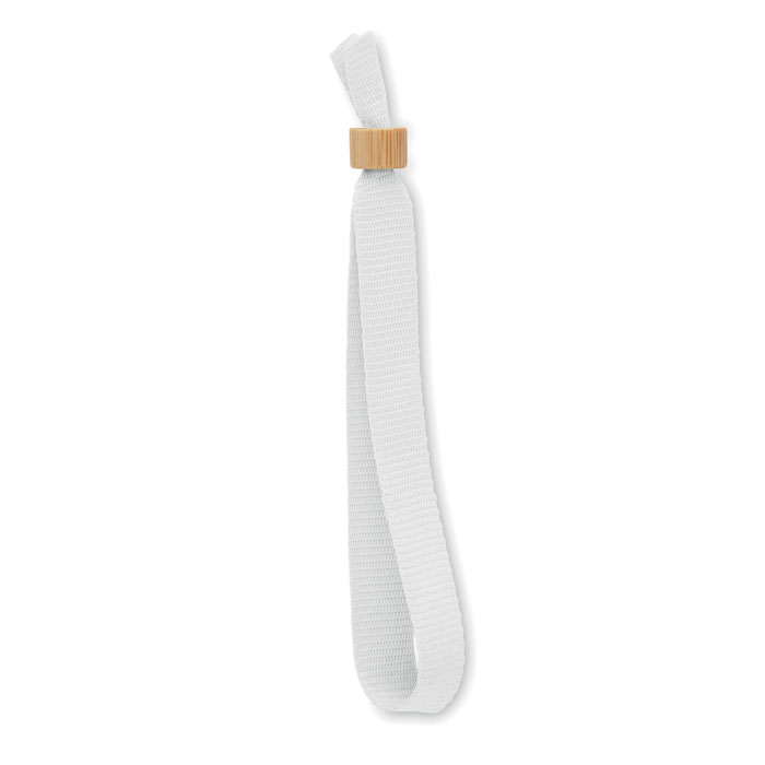 RPET polyester wristband - FIESTA - white