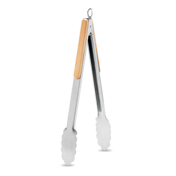 Stainless Steel Tongs - INIQ - wood