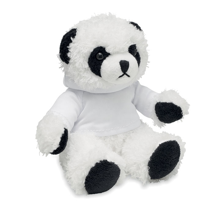 Plüsch-Panda mit Hoody - PENNY - Weiß 