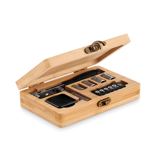 13 piece tool set, bamboo case - FUROBAM - wood