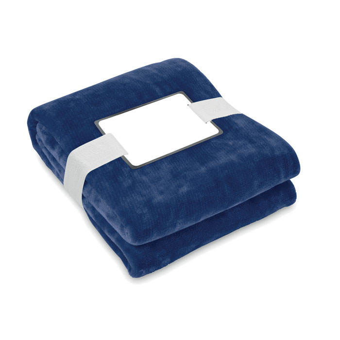 RPET fleece blanket 280 gr/m² - LOGAN - blue