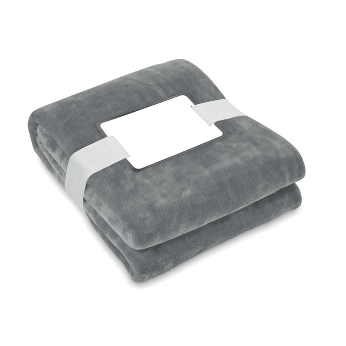 Fleecová deka RPET 280 gr/m² - LOGAN - tmavě šedá