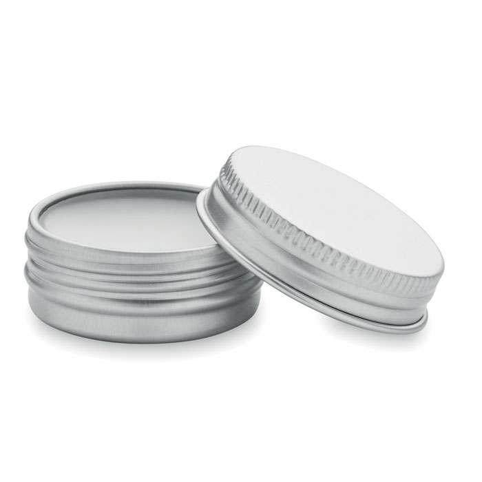 Vegan lip balm in round tin - BALM - white