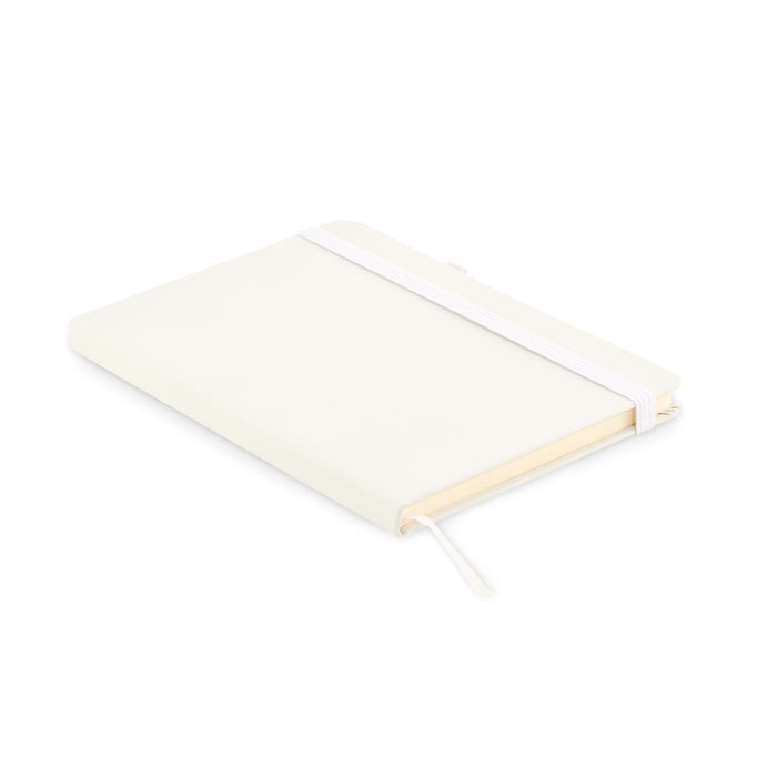 Recycled PU A5 lined notebook - ARPU - white
