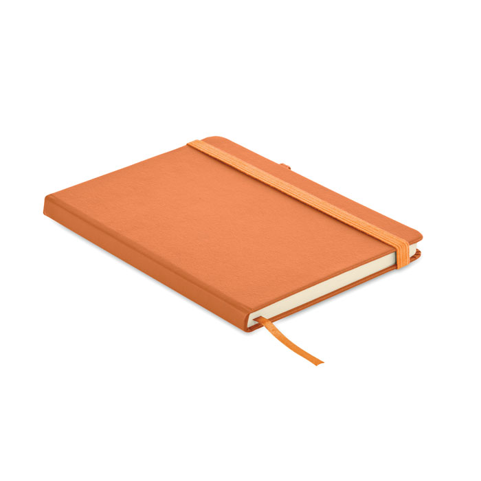 Recycled PU A5 lined notebook - ARPU - orange
