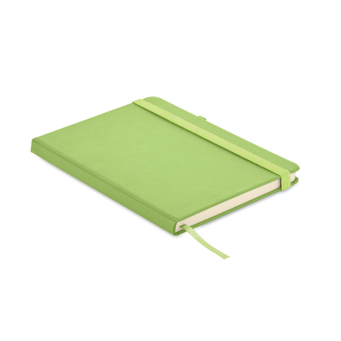 Recycled PU A5 lined notebook - ARPU - lime