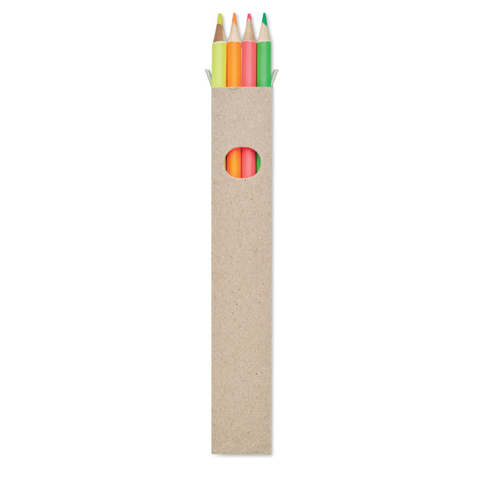 4 highlighter pencils in box - BOWY - multicolor