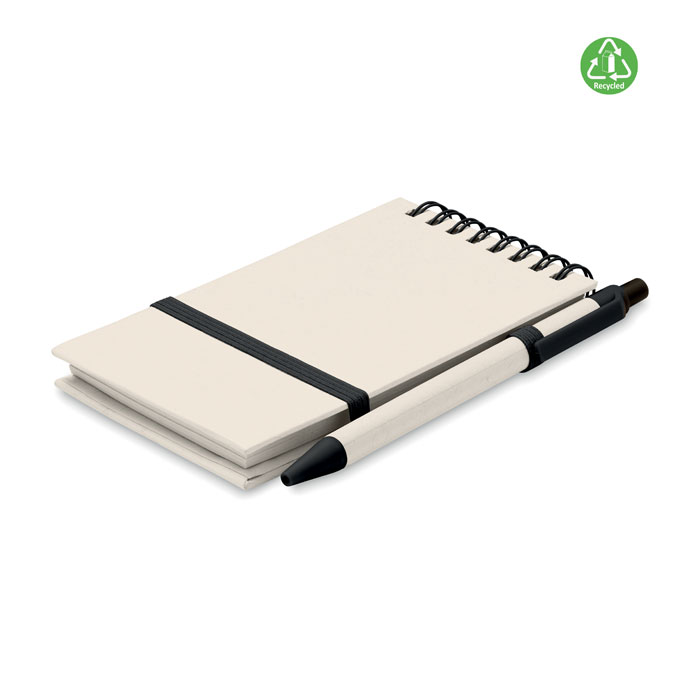 A6 milk carton notebook set - MITO SET - black