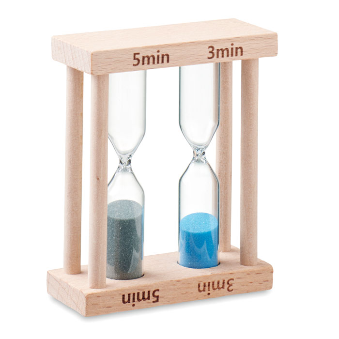Set of 2 wooden sand timers - BI - wood