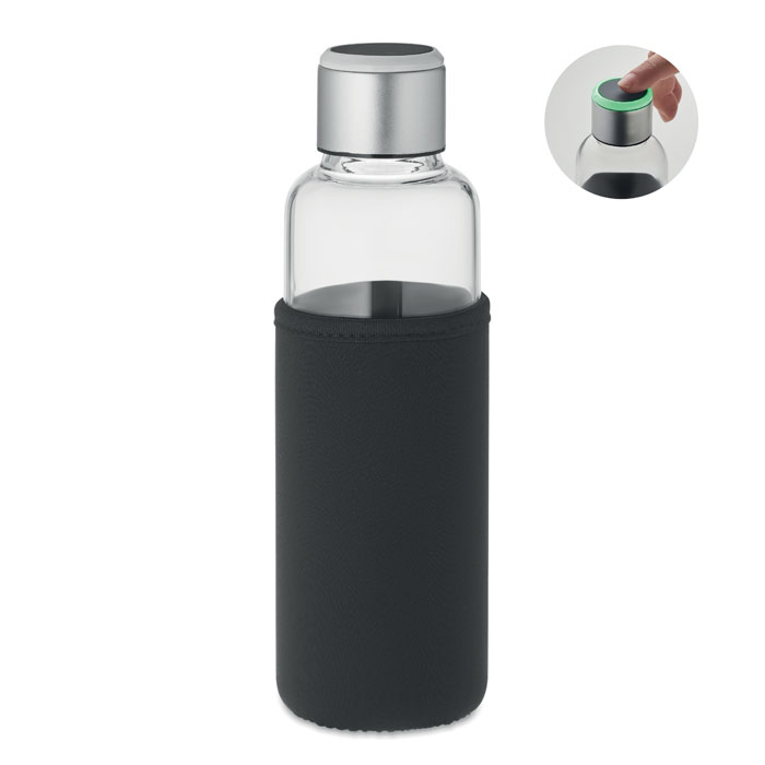 Glass bottle sensor reminder - INDER - black