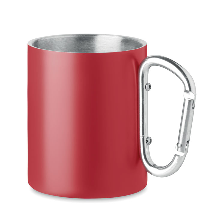 Double wall metal mug 300 ml - TRUMBA - red