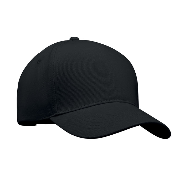 5 panel baseball cap - SINGA - black