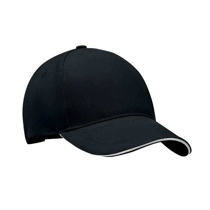 5 panel baseball cap - SINGA - white/black