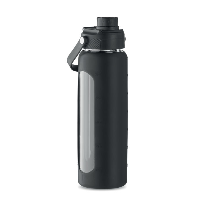 Glass bottle with sleeve 750 ml - KEILA - černá