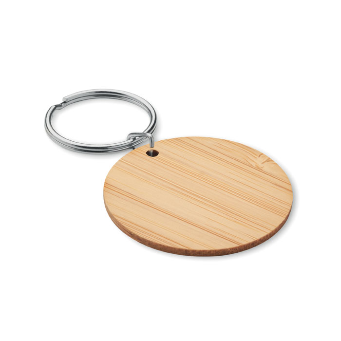 Round bamboo key ring - ROUNDBOO - wood