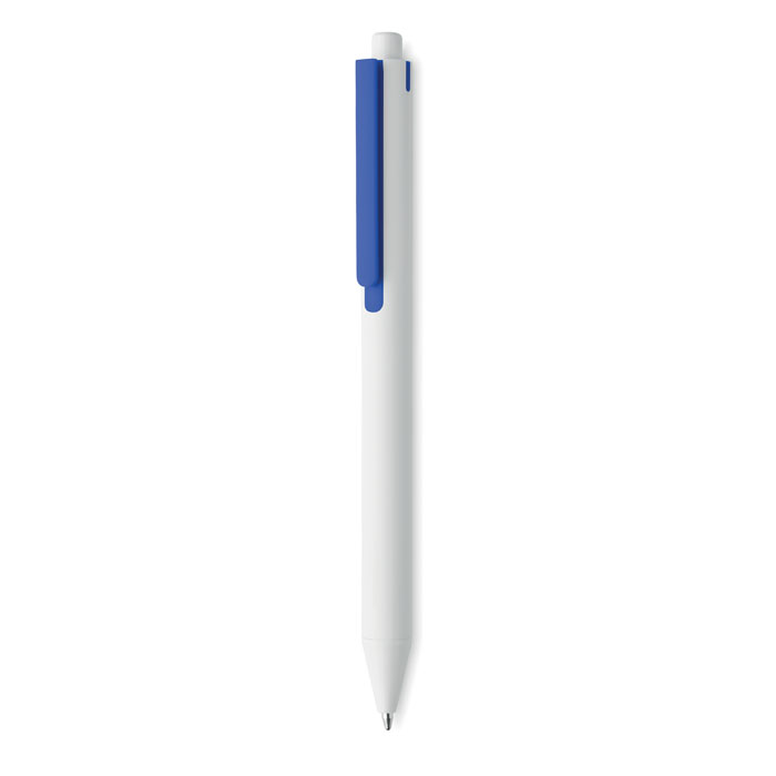 Recycled ABS push button pen - SIDE - blue
