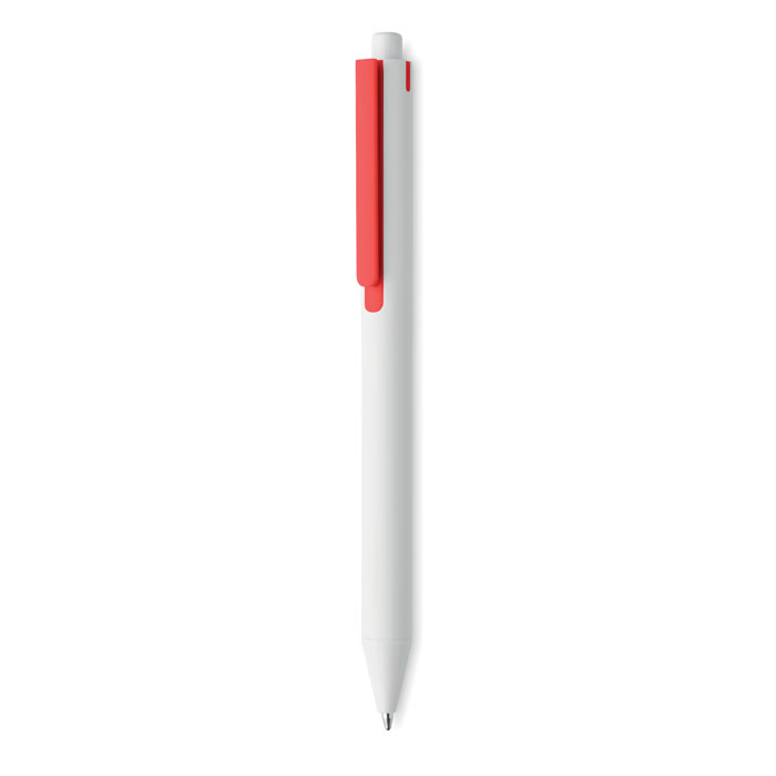 Recycled ABS push button pen - SIDE - red