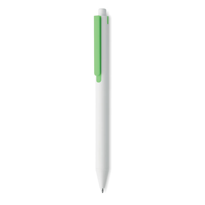 Recycled ABS push button pen - SIDE - lime