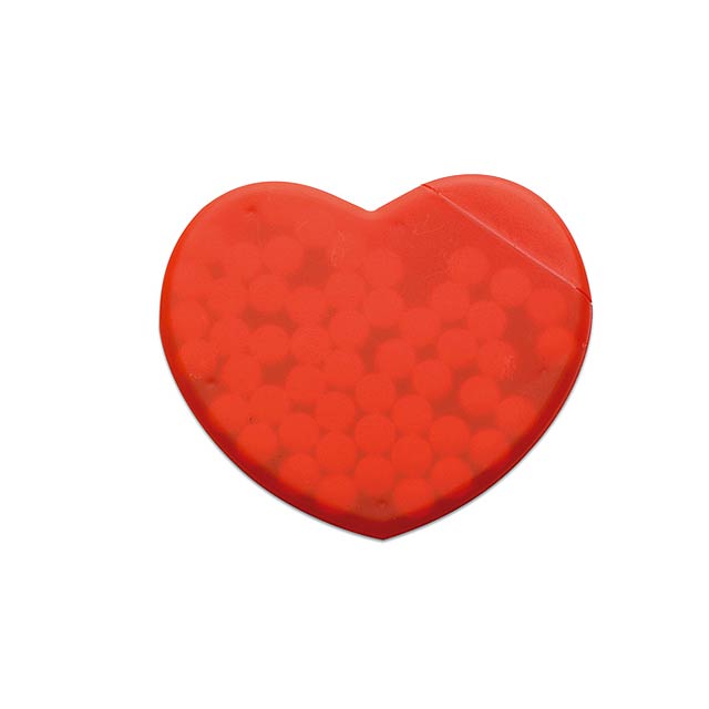 Heart Shaped Box Pfefferminz - Rot