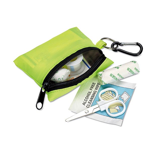First Aid Kit w Karabiner - Gelb