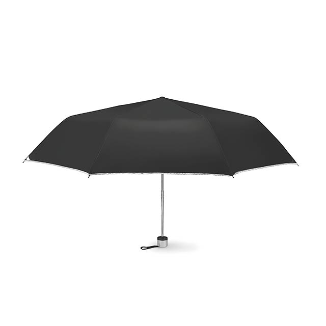 3 Zusammenklappbarer Schirm Falten - schwarz