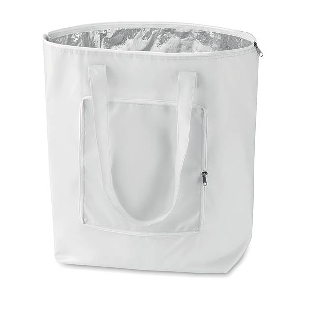 Foldable cooler shopping bag - white