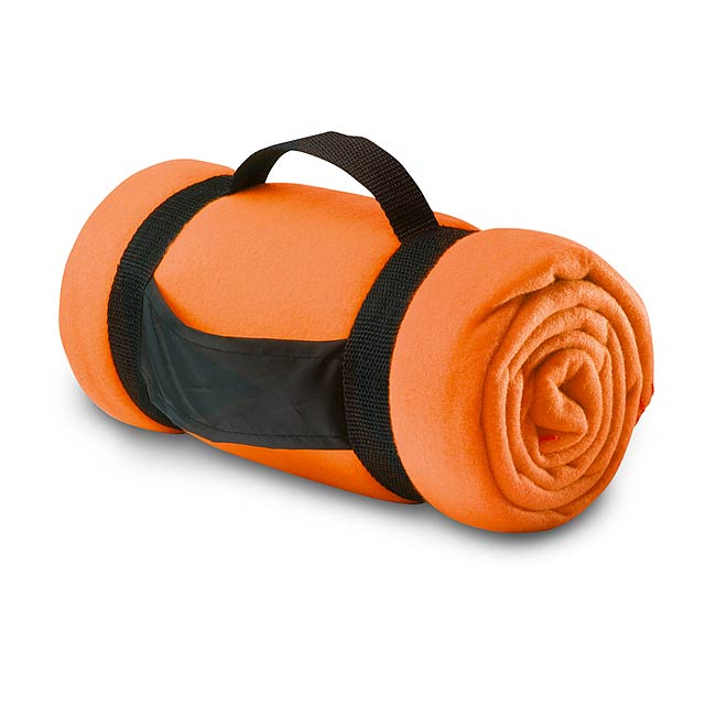 Fleece blanket. 195gr/m² - orange