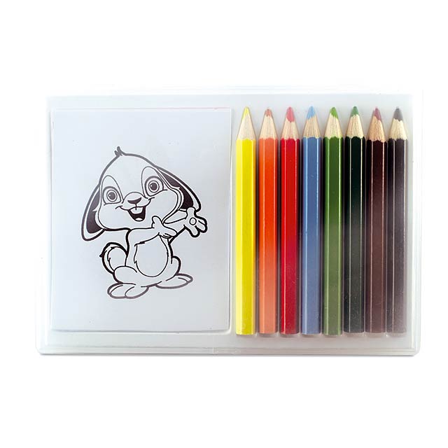 Wooden pencil colouring set - multicolor