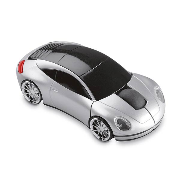 Wireless mouse in car shape  - matt silver