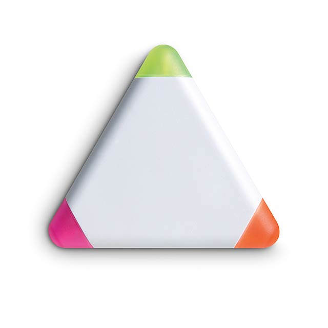 Triangular 3colour highlighter - white