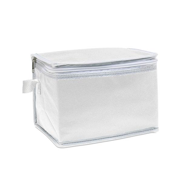 Nonwoven 6 can cooler bag - PROMOCOOL - white